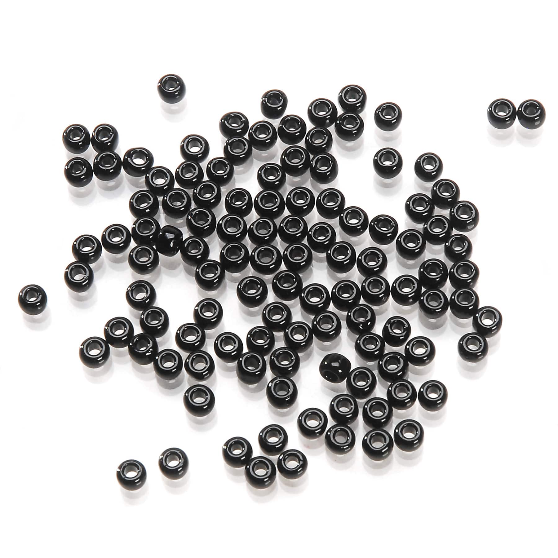 20-108-369 TOHO Glass Seed Bead, Size 8, 3mm, Inside-Color Black