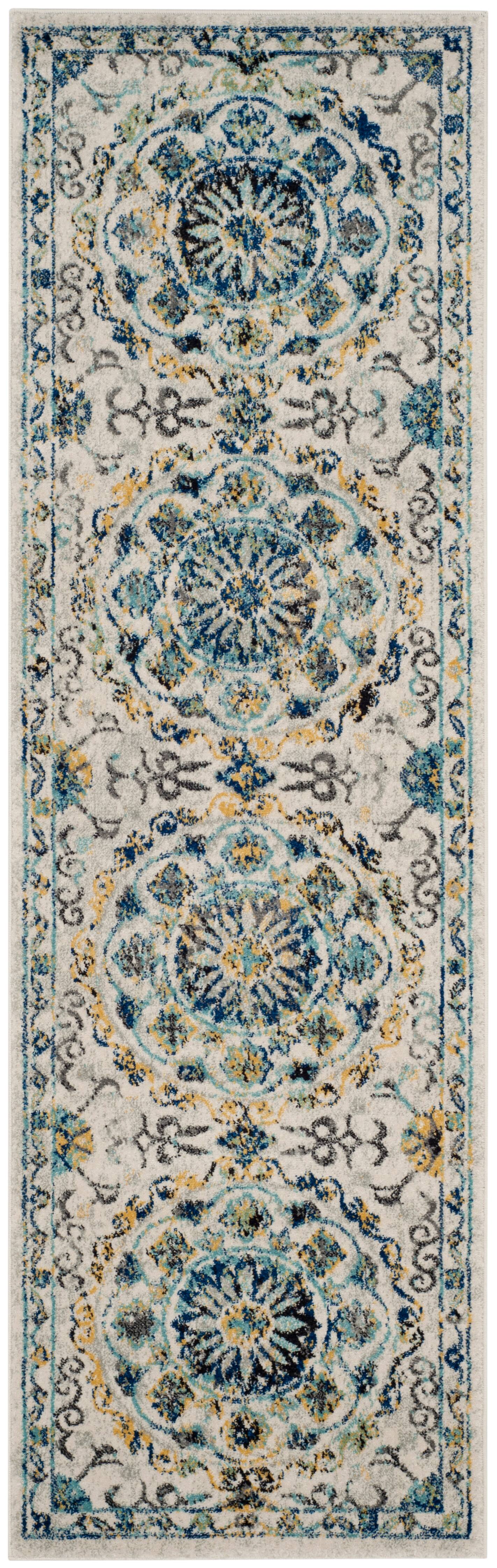 Evoke Circle Medallion 2'-2" X 7' Area Rug