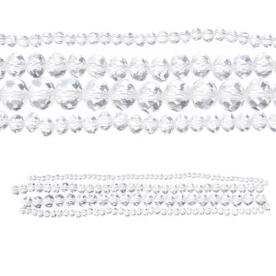 Clear Faceted Glass Bead Strands By Bead Landing™ image