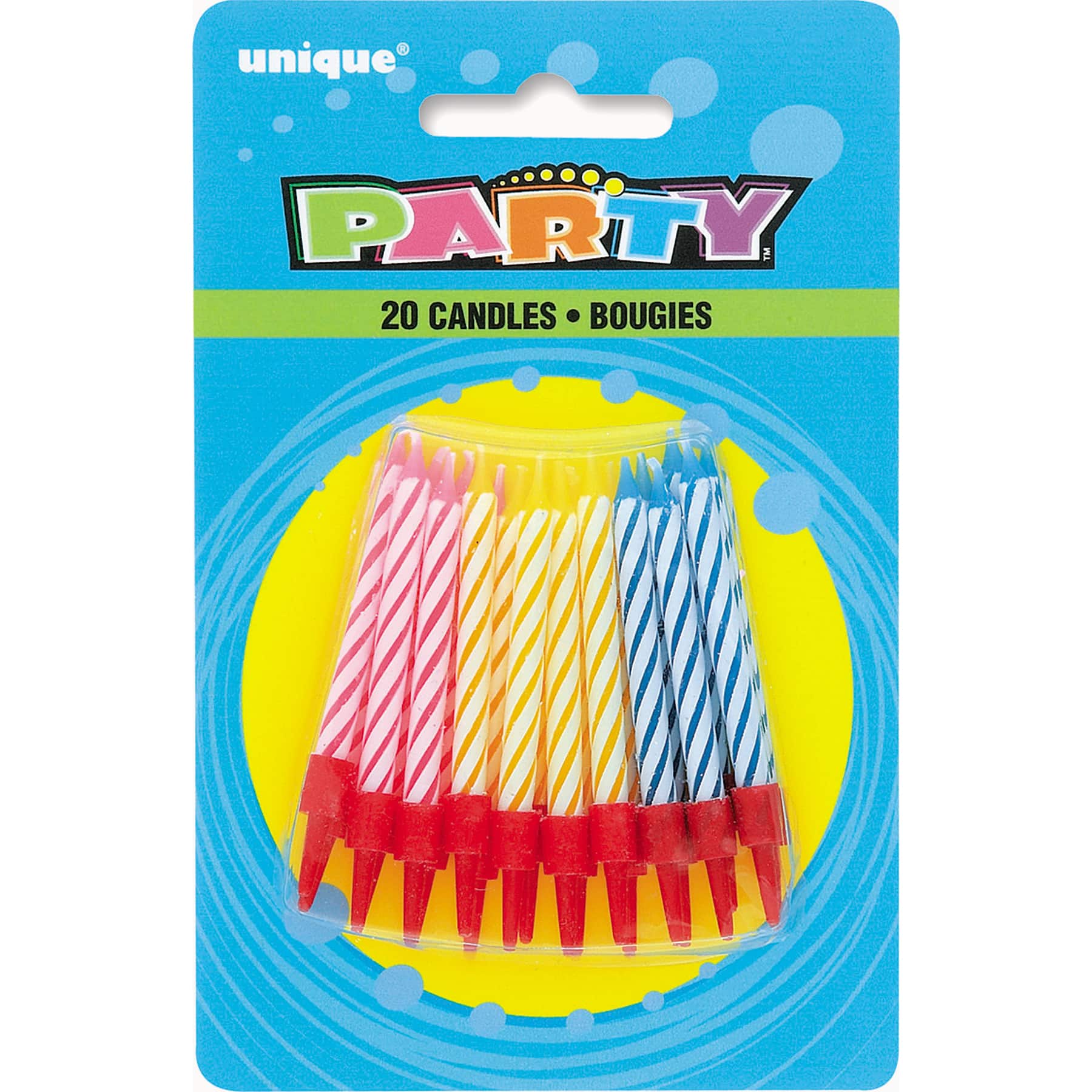 Assorted Spiral Birthday Candles In Holders Birthday Party Supplies