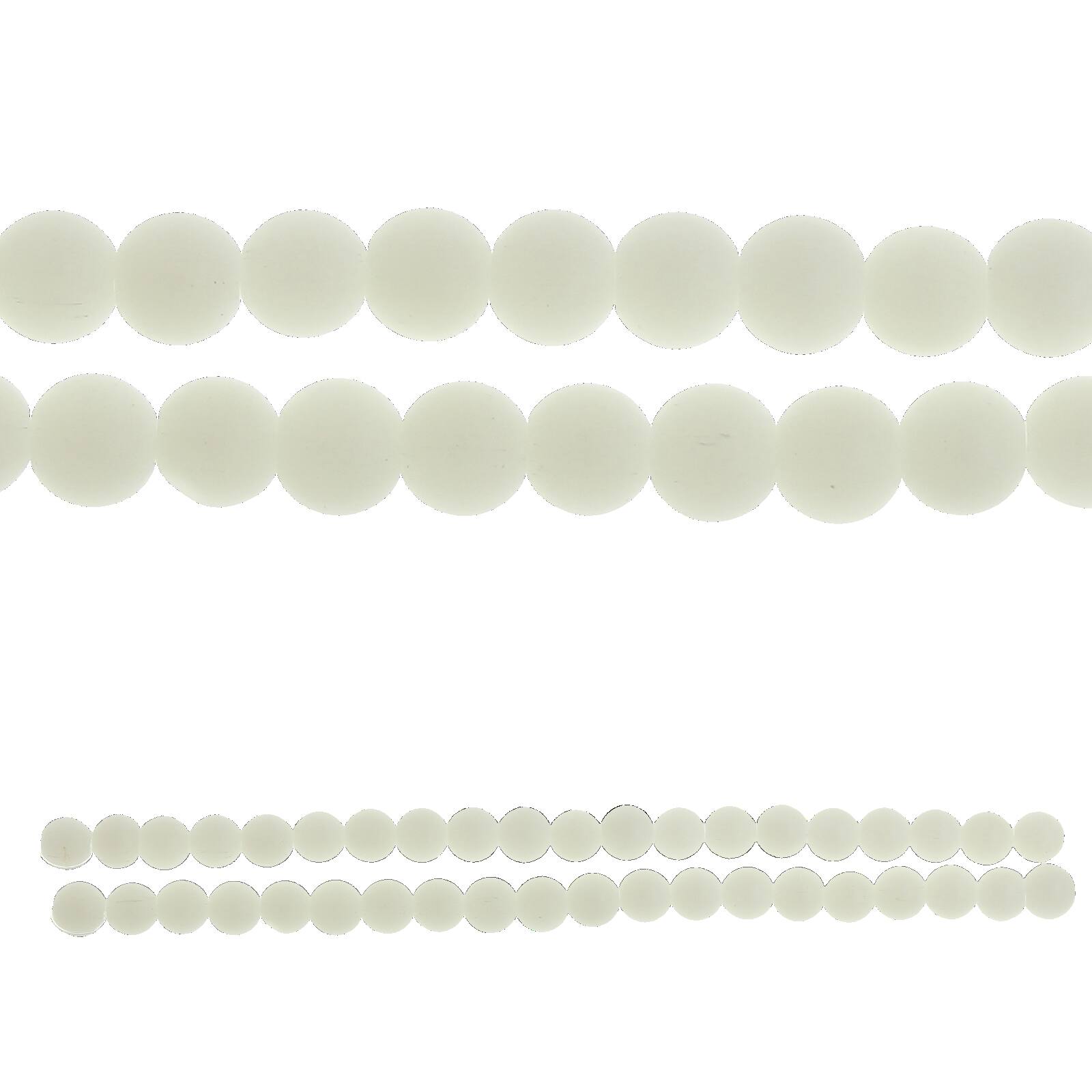 8mm Opaque White Bead 100 Pcs #4353