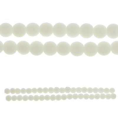Bead Gallery® Round Glass Beads, Opaque White image