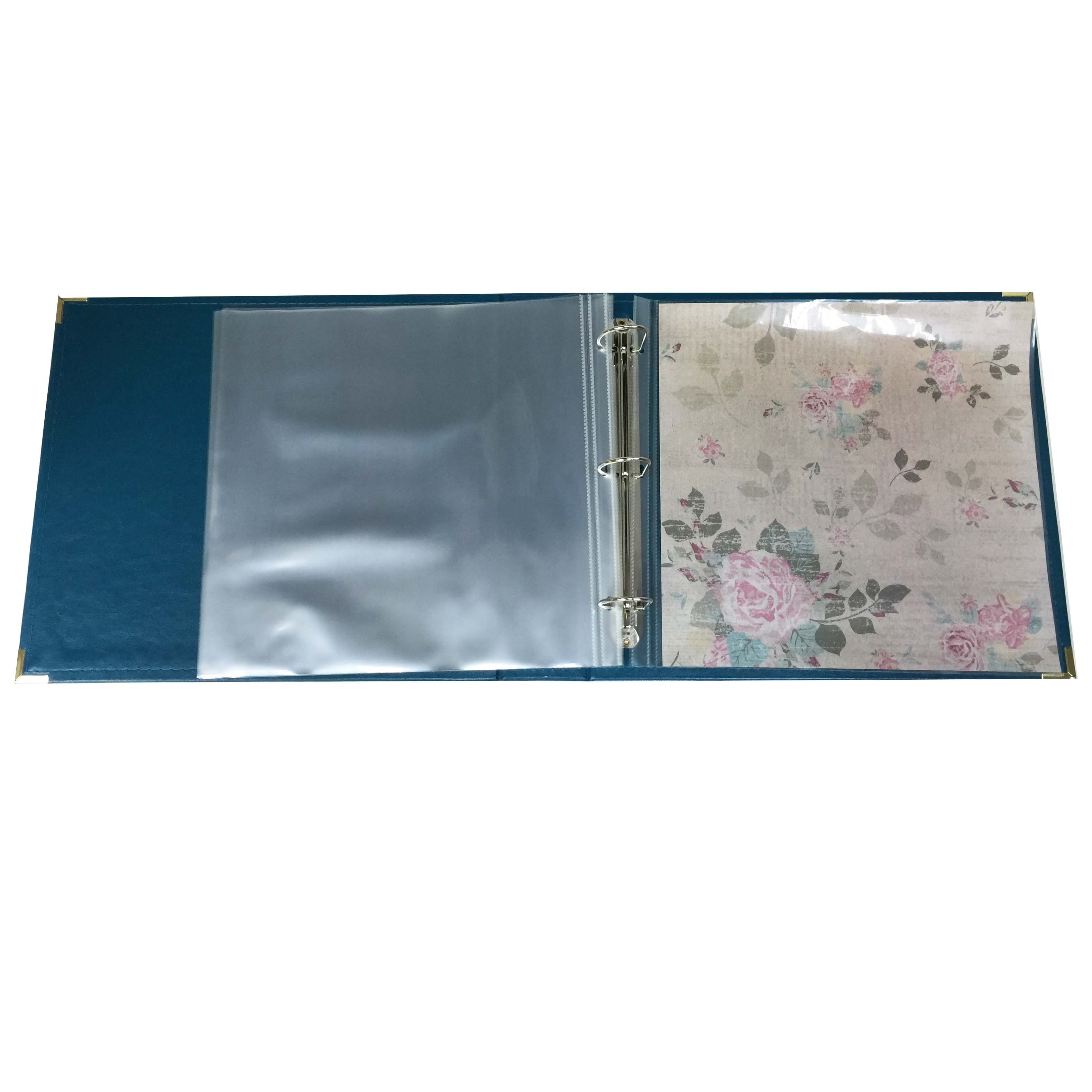 Peacock Blue Faux Leather D-Ring Scrapbook Album by Recollections®