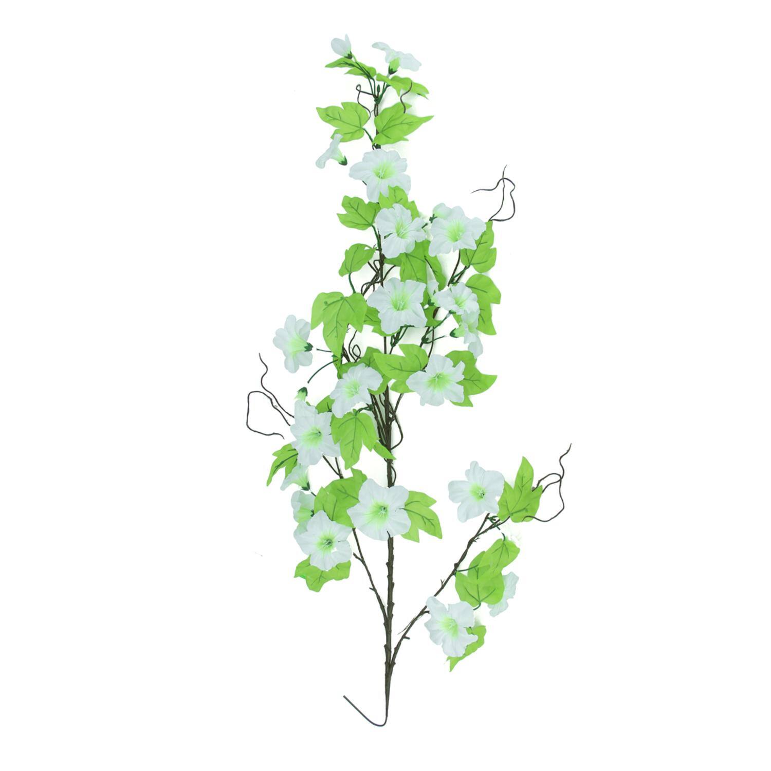 36" White Petunia Teardrop Swag Floral Arrangement