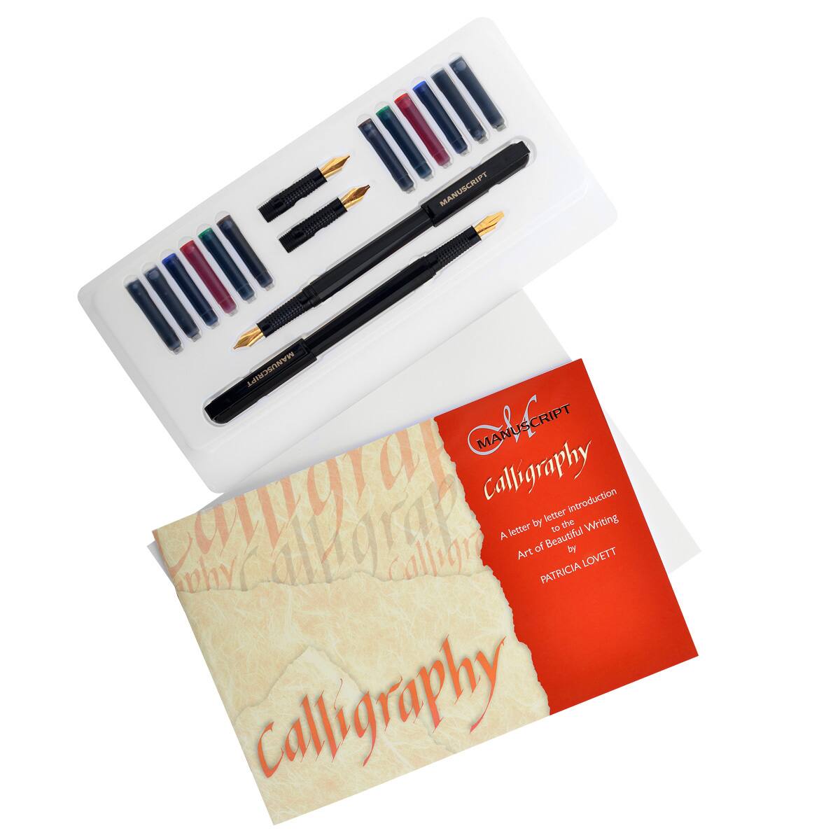 Ink cartridges Nibs Ideal for All Calligraphers! 24 Pieces Manuscript Masterclass Calligraphy Set A5 Practice Pad Guideline Sheets and Calligraphy Manual Classic Fountain Pens 
