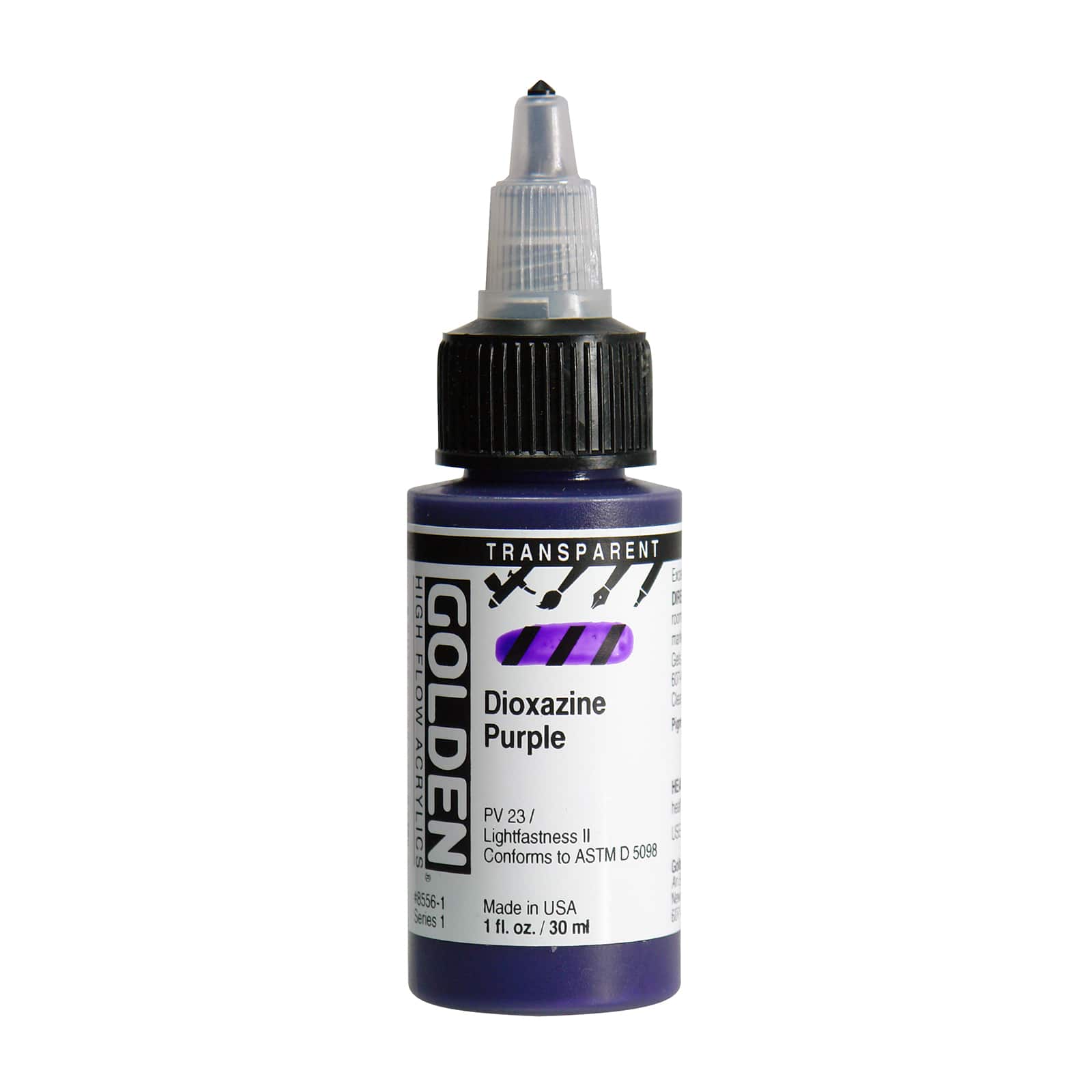 Golden High Flow Acrylics, 1 oz Paint in Dioxazine Purple