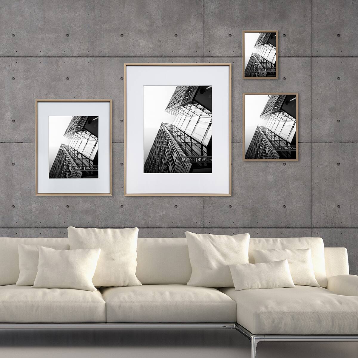 Nielsen&#xAE; Alpha Brushed Bronze Aluminum Matted Frame