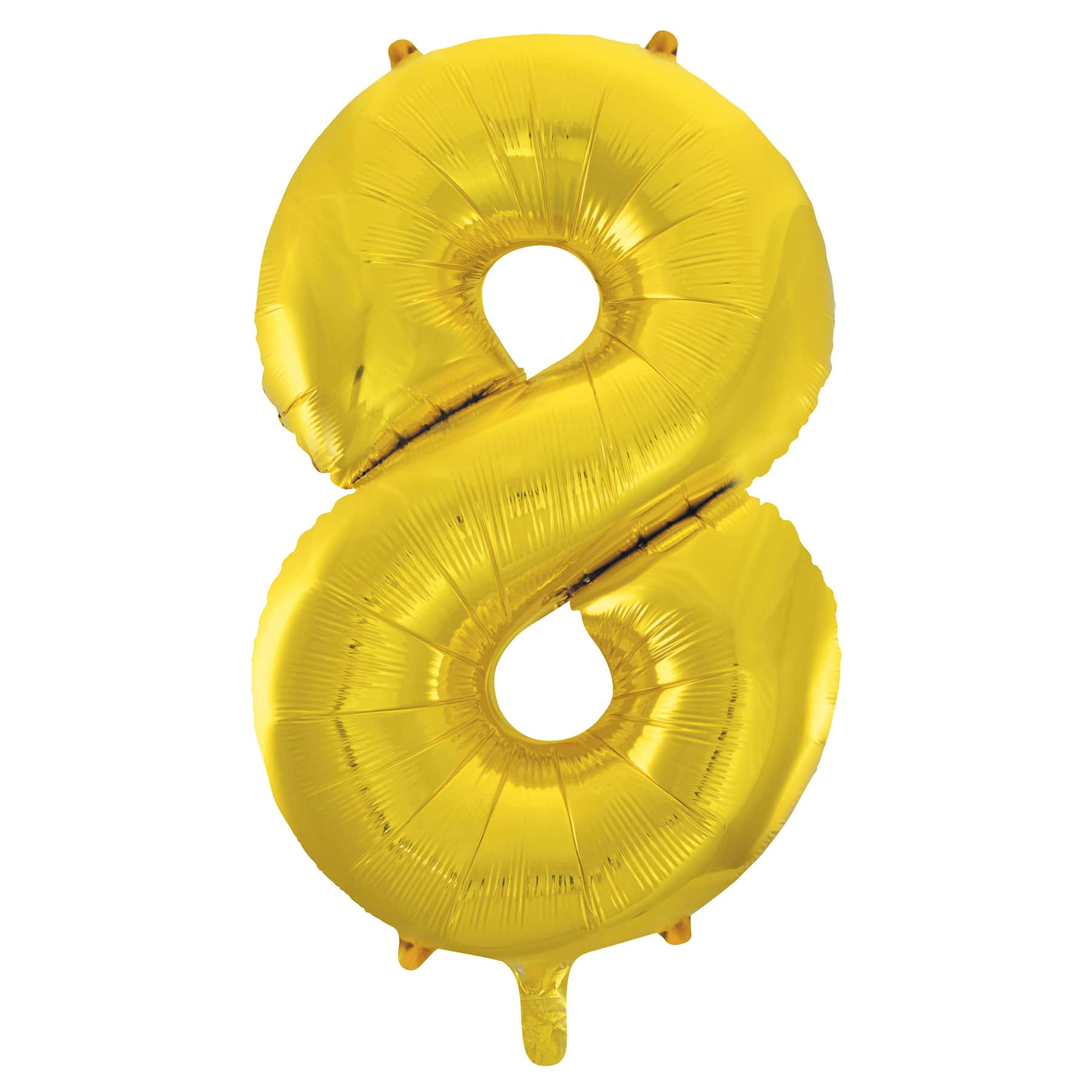 Large Mylar Gold Number 8 Balloon 