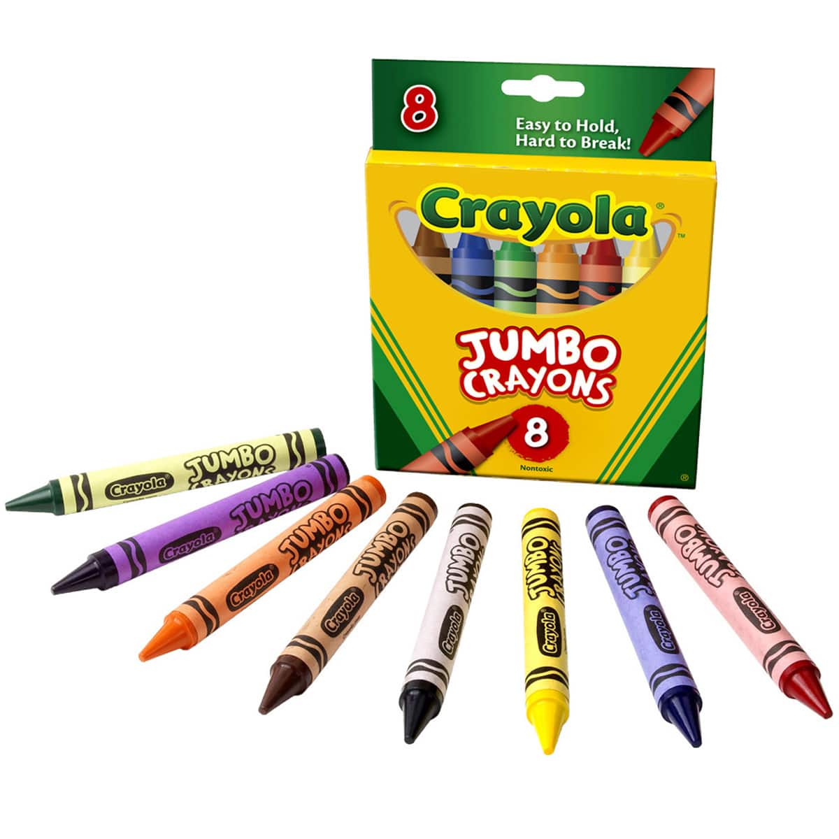 8 Pack Of Crayola My First Easy Grip Jumbo Decorated Colouring Pencils 