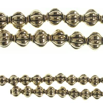 Gold Metal Lantern Beads, 8mm by Bead Landing™ image
