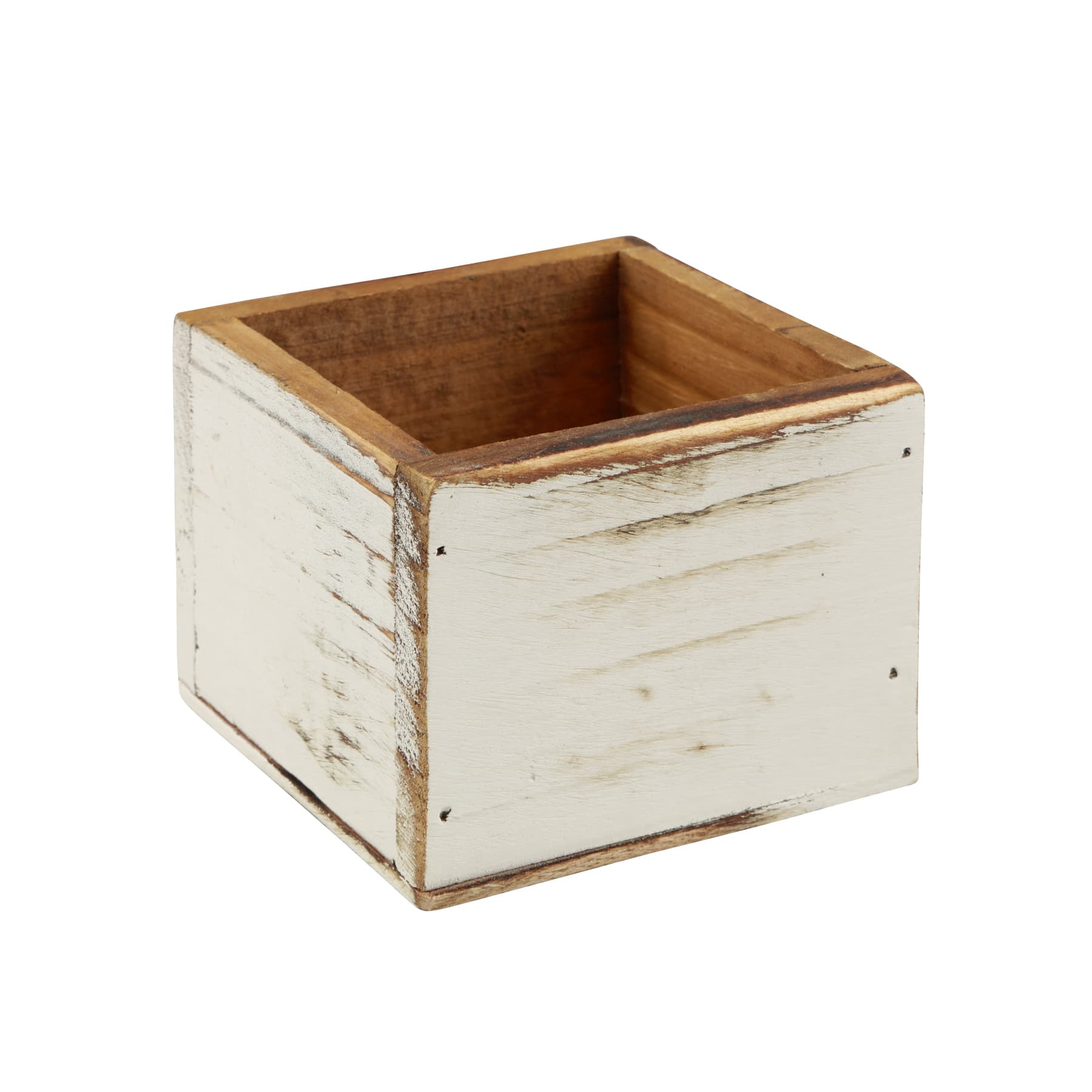 square wooden box with lid