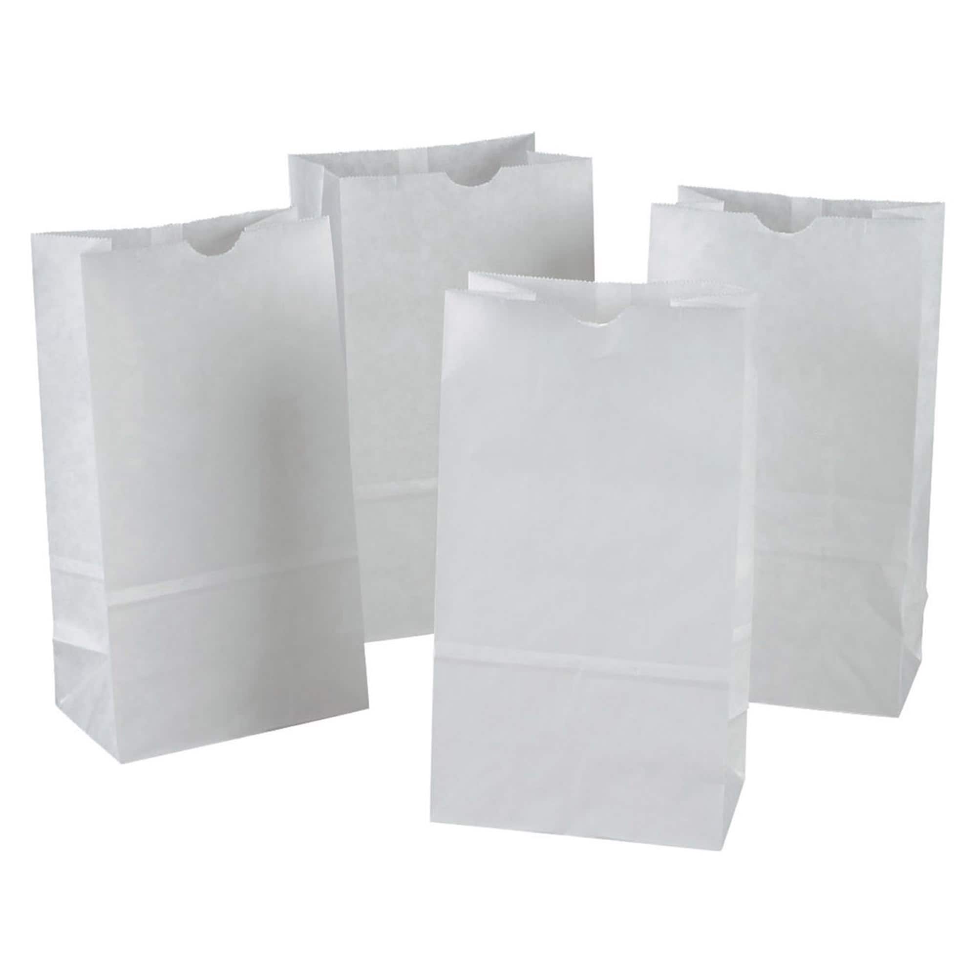 6 Packs: 100 ct. (600 total) Rainbow® 11" White Kraft Paper Bags