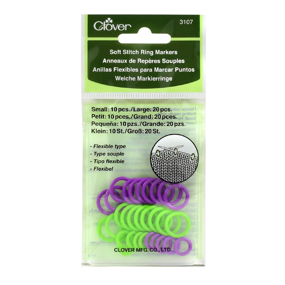Clover Soft Stitch Ring Markers  One BIG Happy Yarn Co. – One Big