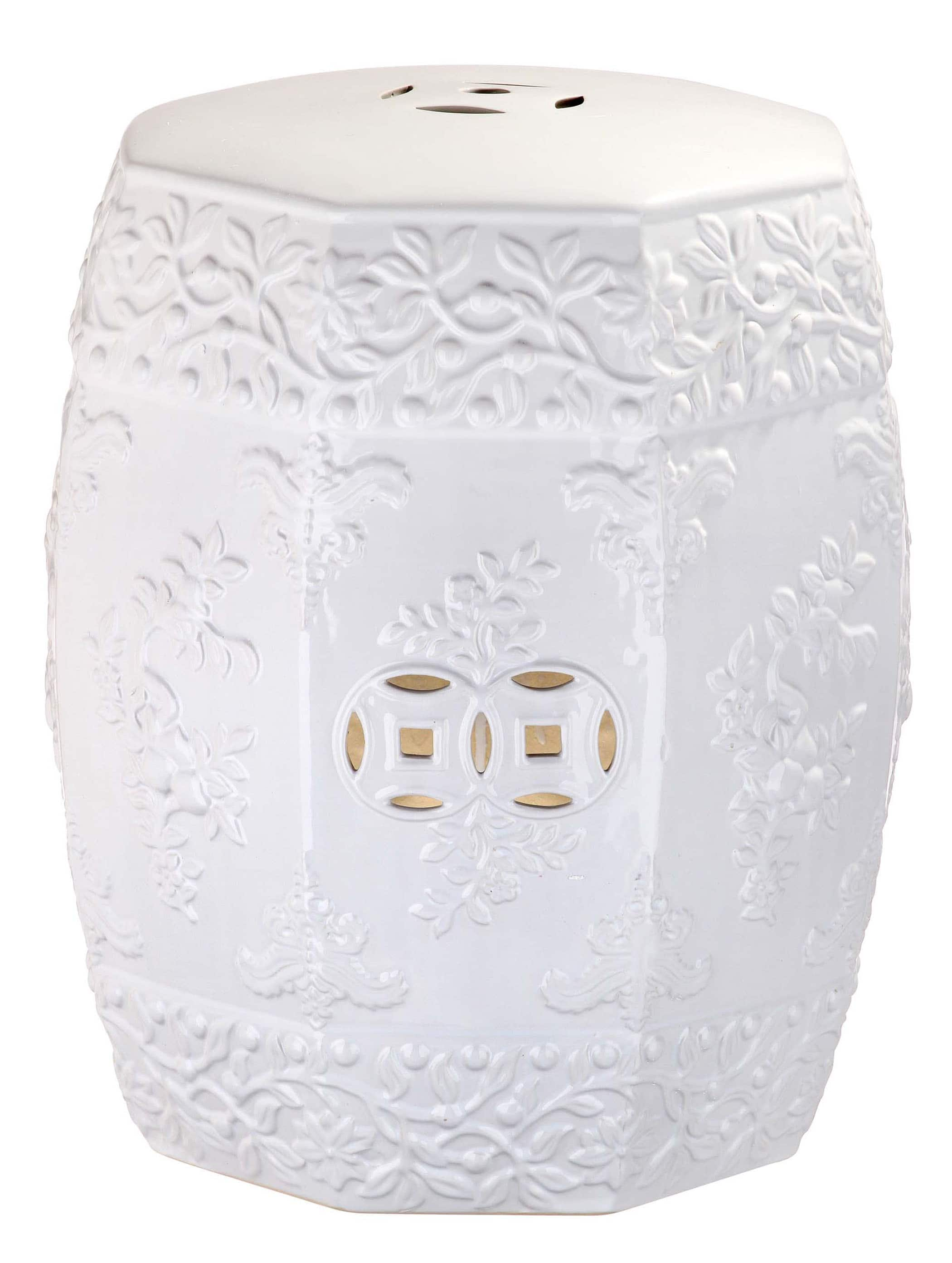 Zen Ren Garden Stool in White