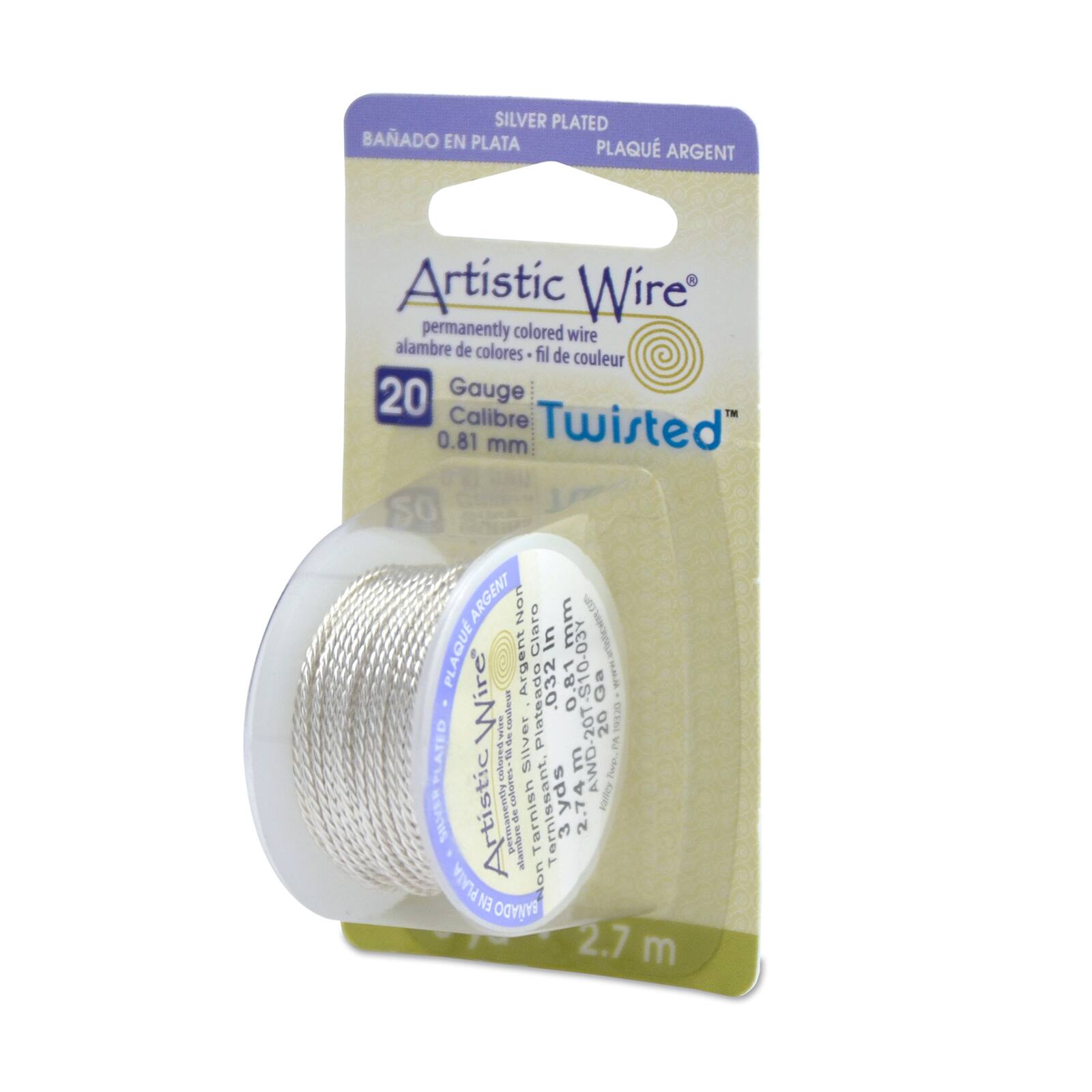 Artistic Wire&#xAE; Twisted&#x2122;, Round, 20 Gauge