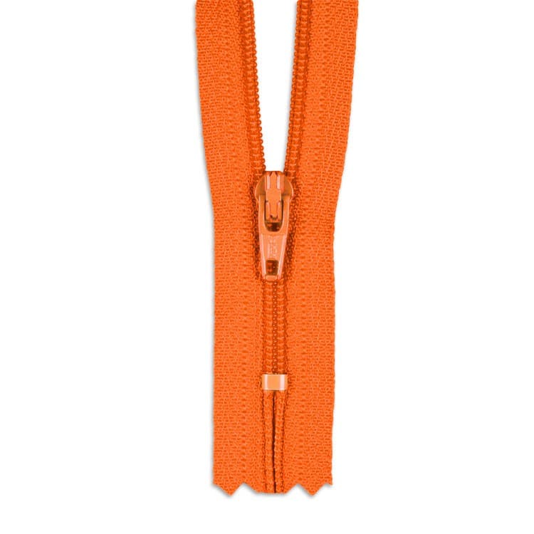 YKK 7" Flame Orange #3 Closed End Zipper