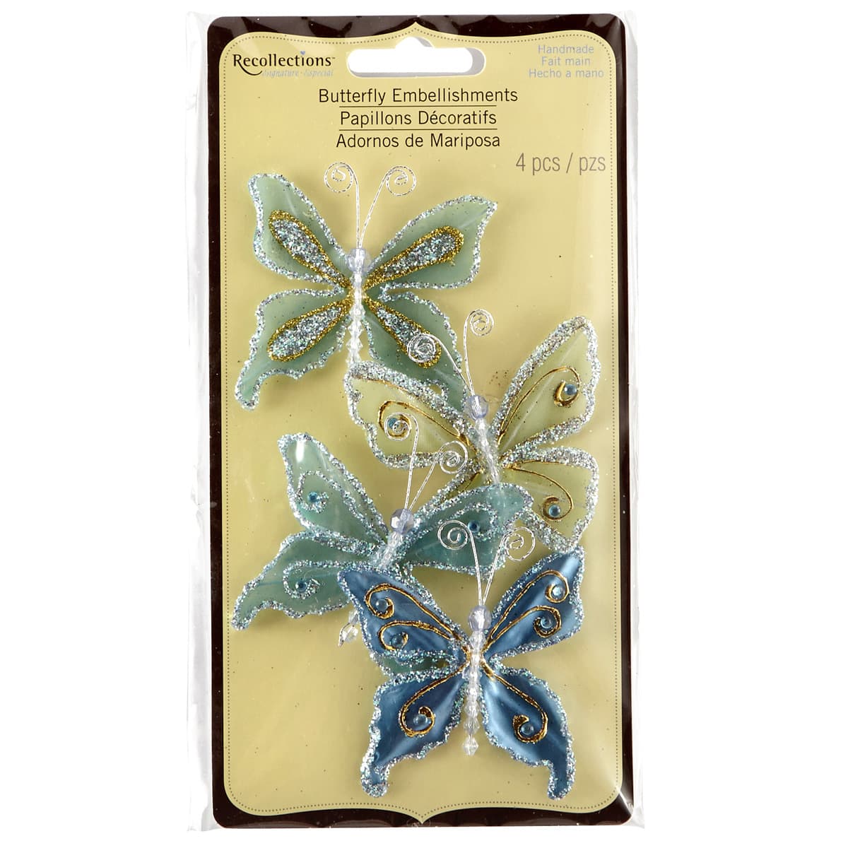 12 Packs: 4 ct. (48 total) Glacee Butterfly Embellishments by Recollections™