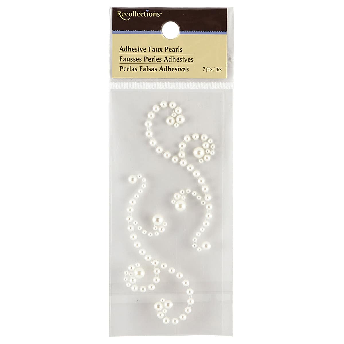 12 Packs: 2 ct. (24 total) Adhesive Pearl Flourishes by Recollections&#x2122;