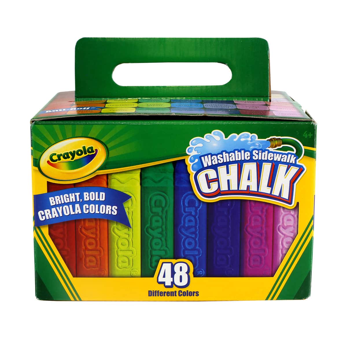 New Crayola Washable Sidewalk Chalk in Assorted Colors 48 Count 