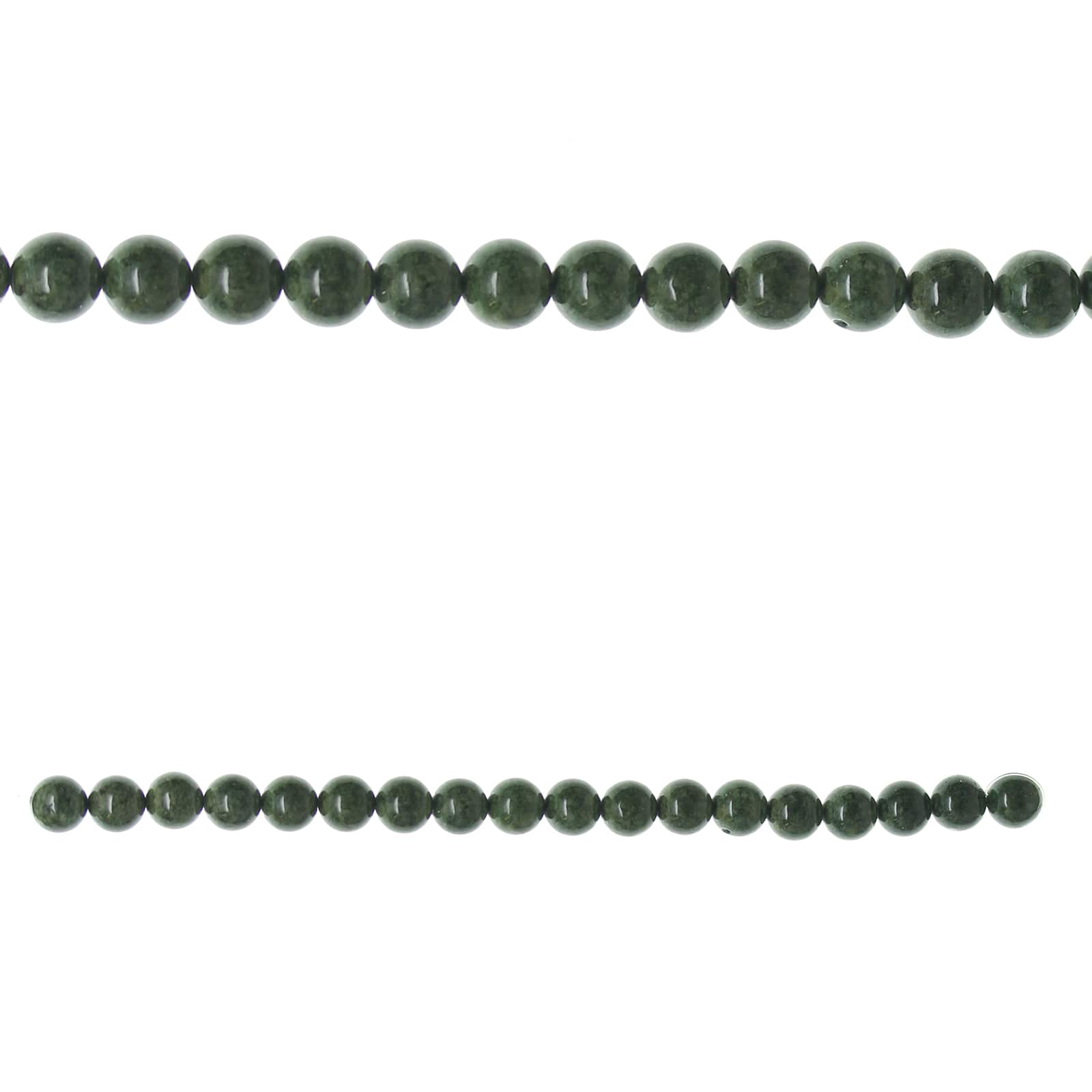 12 Pack: Green Round Stone Beads, 10mm by Bead Landing™