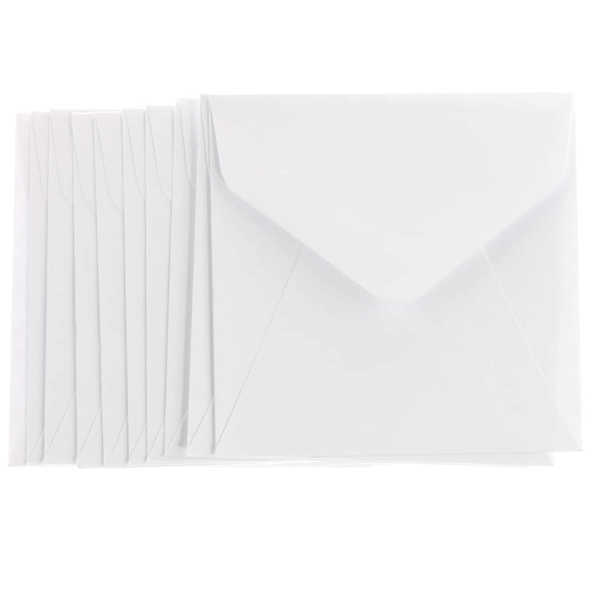 Three Clear Envelopes Isolated On White Background Stock Photo