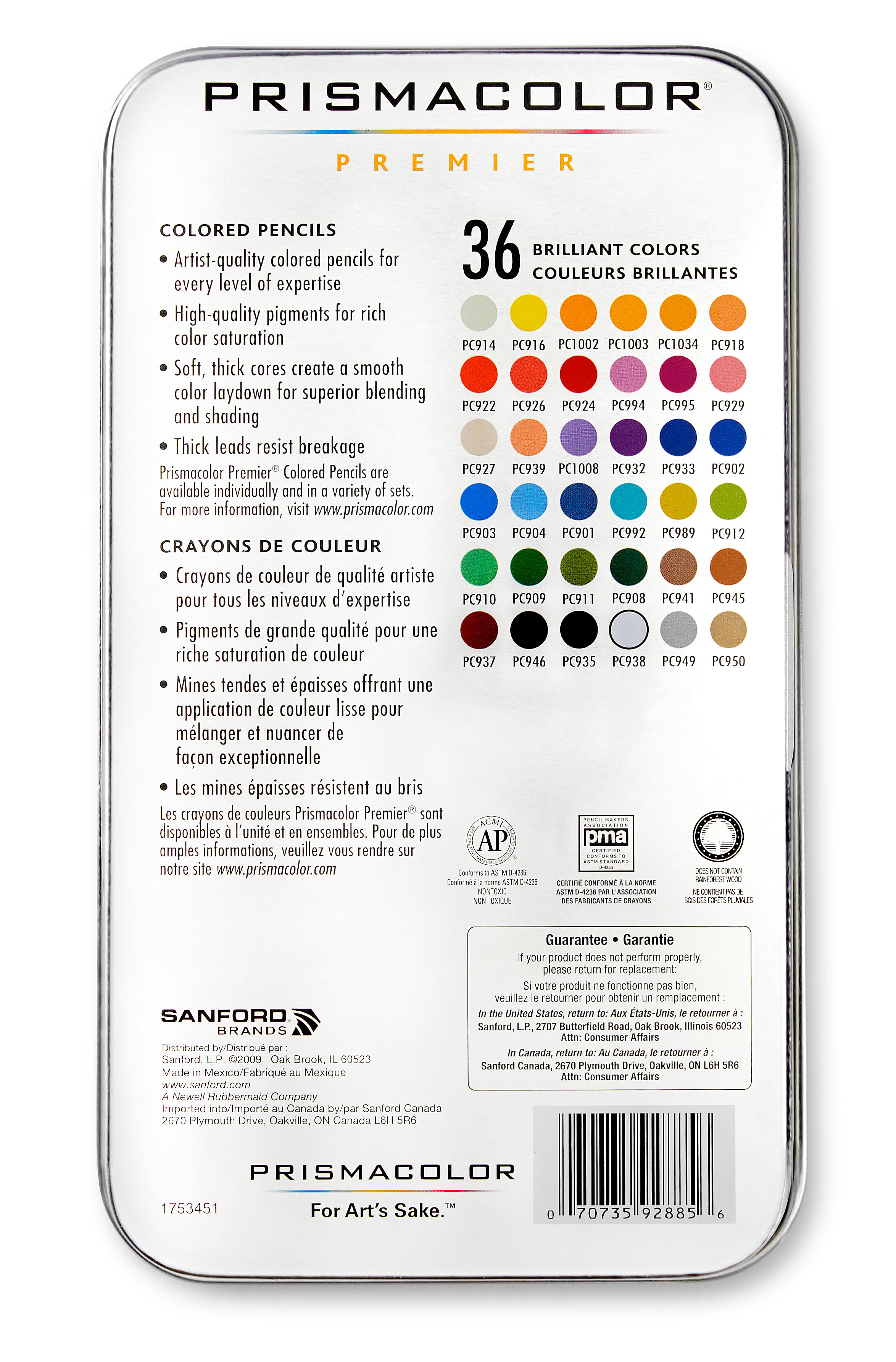 6 Packs: 36 ct. (216 total) Prismacolor Premier® Soft Core Colored Pencil Set