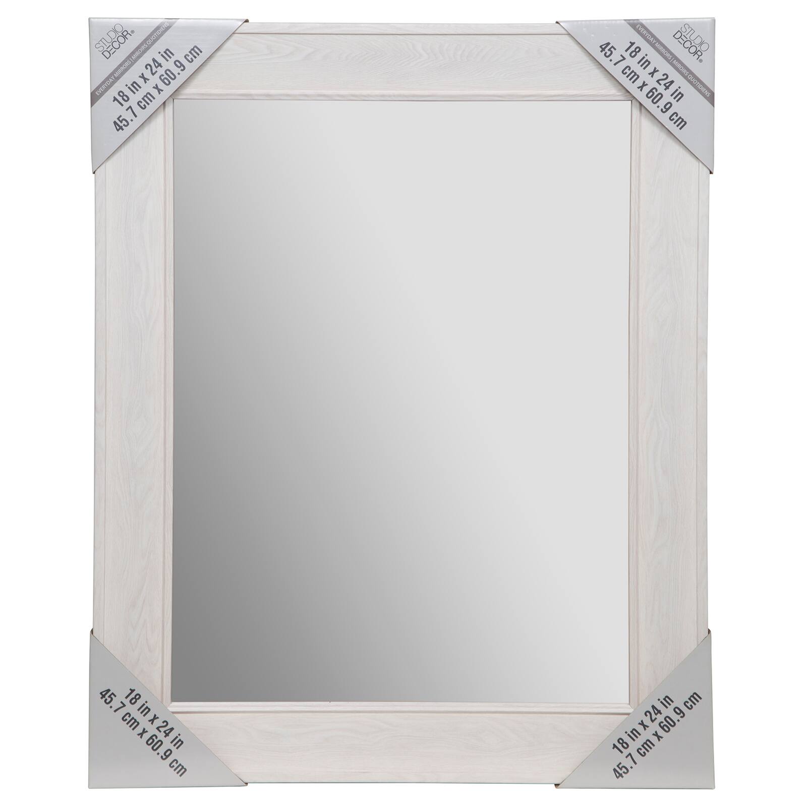 Mirror with Whitewashed Frame By Studio D&#xE9;cor&#x2122;