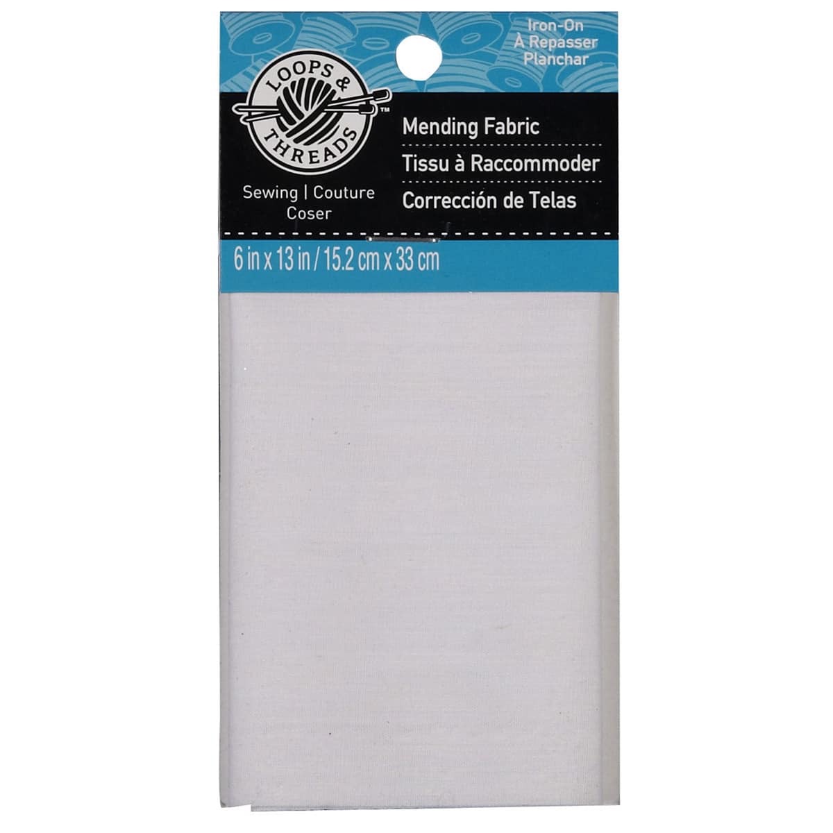 Iron-On Mending Fabric by Loops & Threads in White | 6 x 13 | Michaels