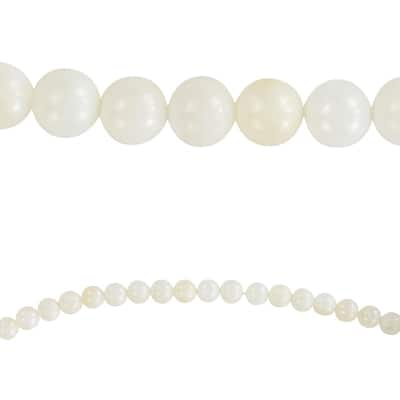 Bead Gallery® White Shell Round Spacer Beads image