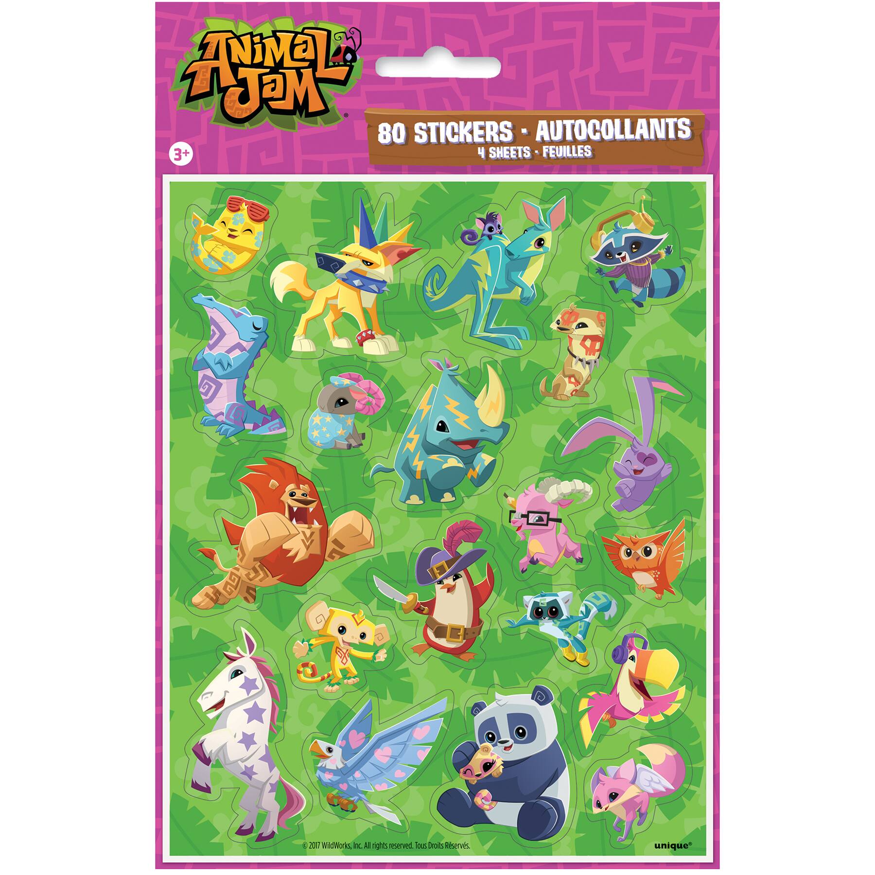 Animal Jam Stickers Animal Jam Party Favors Animal Jam Stickers Animal Jam Party Favors