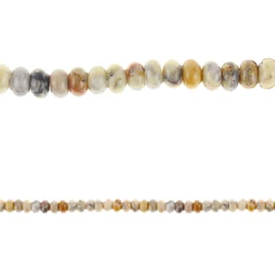 Bead Gallery® Crazy Lace Agate Rondelle Beads, Amber image