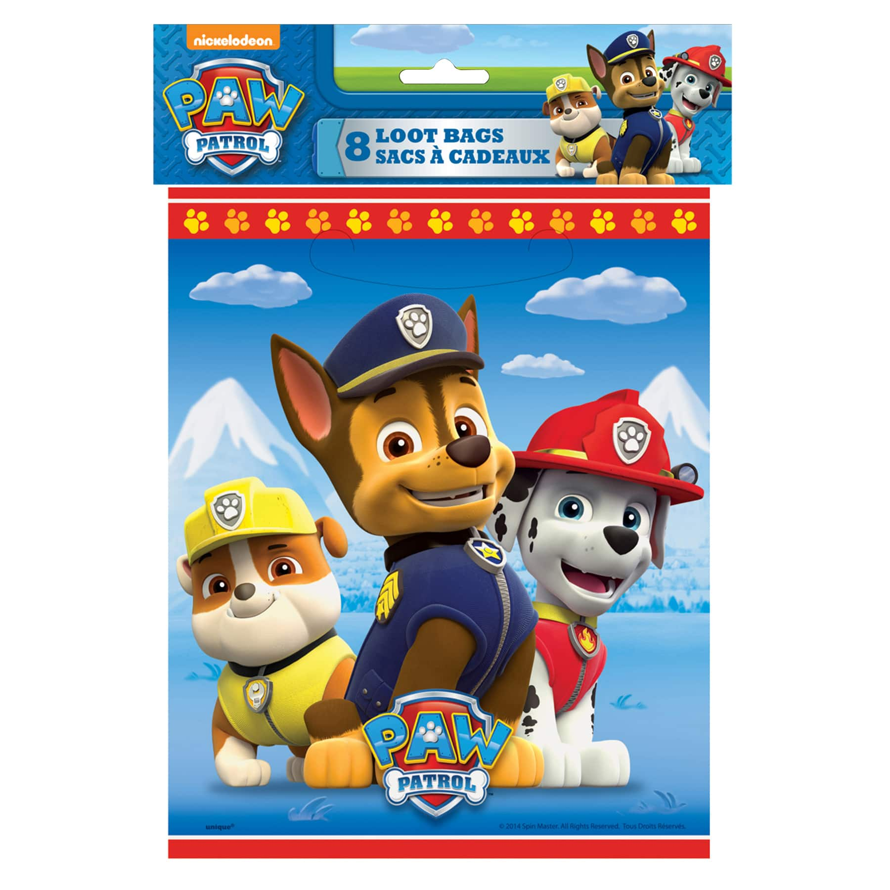 paw patrol doggie bags