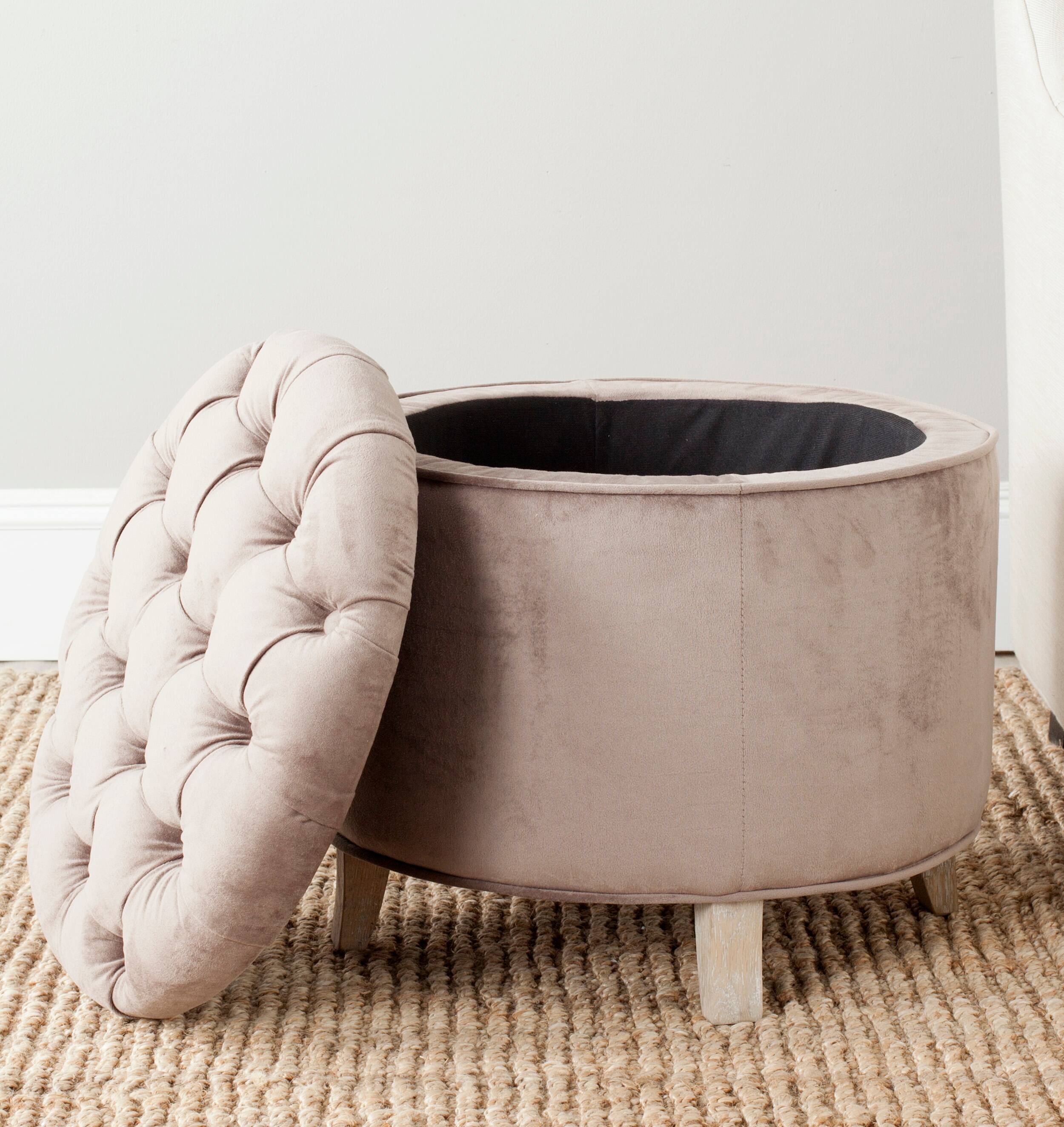 Amiela Tufted Ottoman in Mushroom
