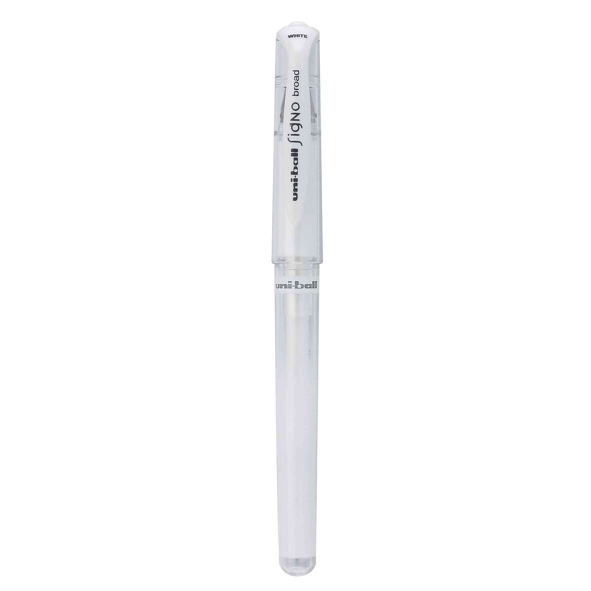  Uni-Ball Signo UM-153 Gel Ink Rollerball Pen, 1.0mm, Broad  Point, White, Black and Silver Set of 3 : Office Products