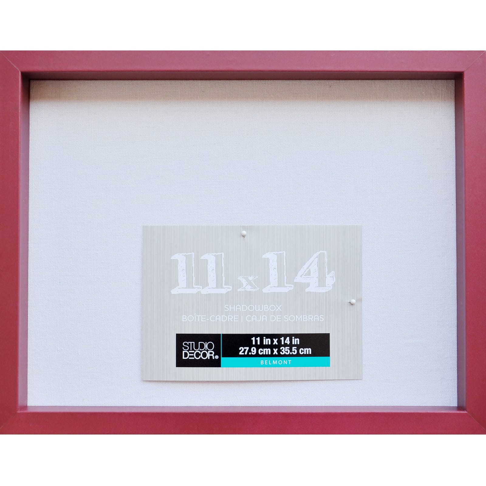 Dark Red Belmont Shadow Box By Studio 