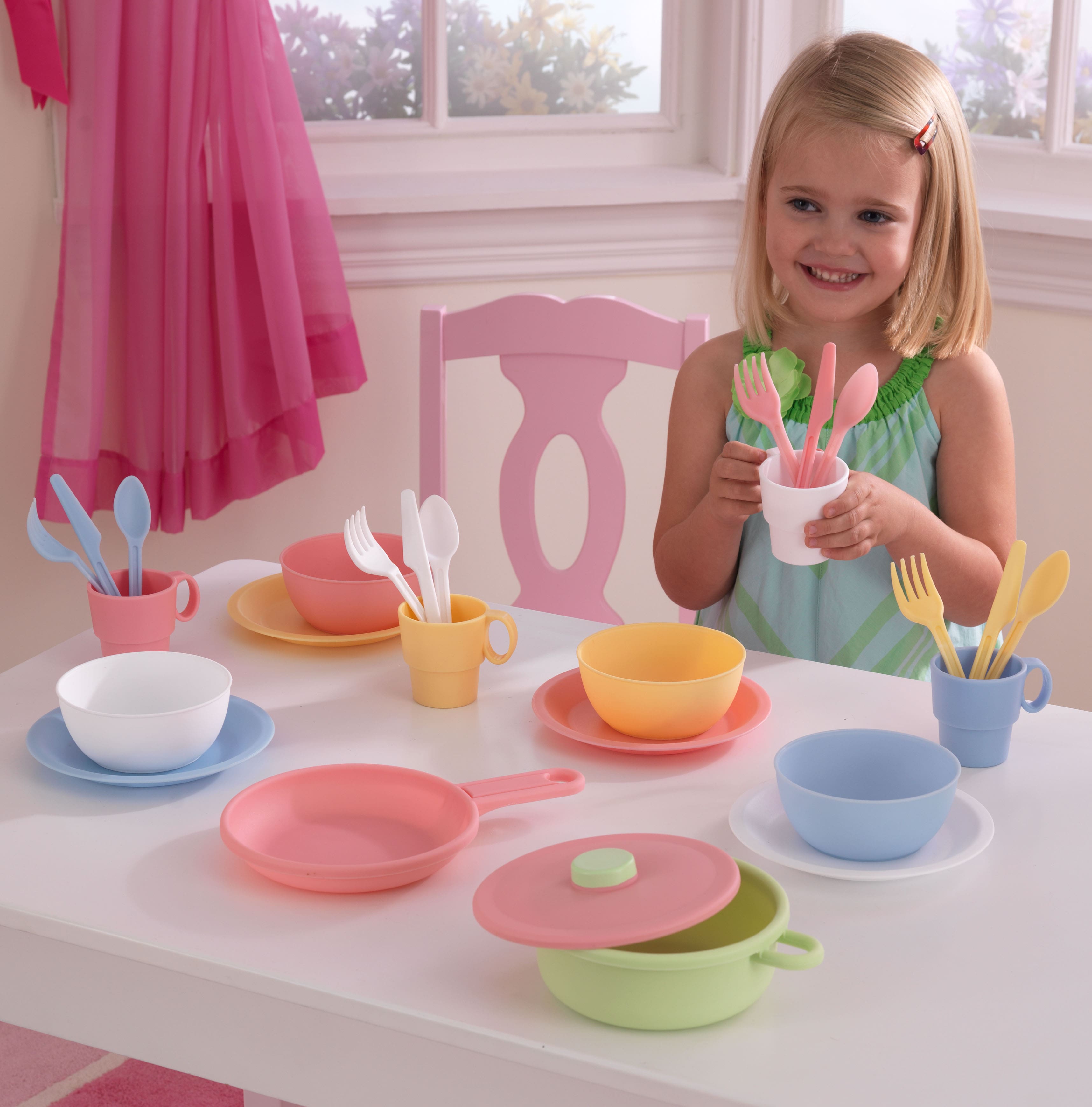 Kidkraft KidsKraft 27-piece cookware playset pastel 
