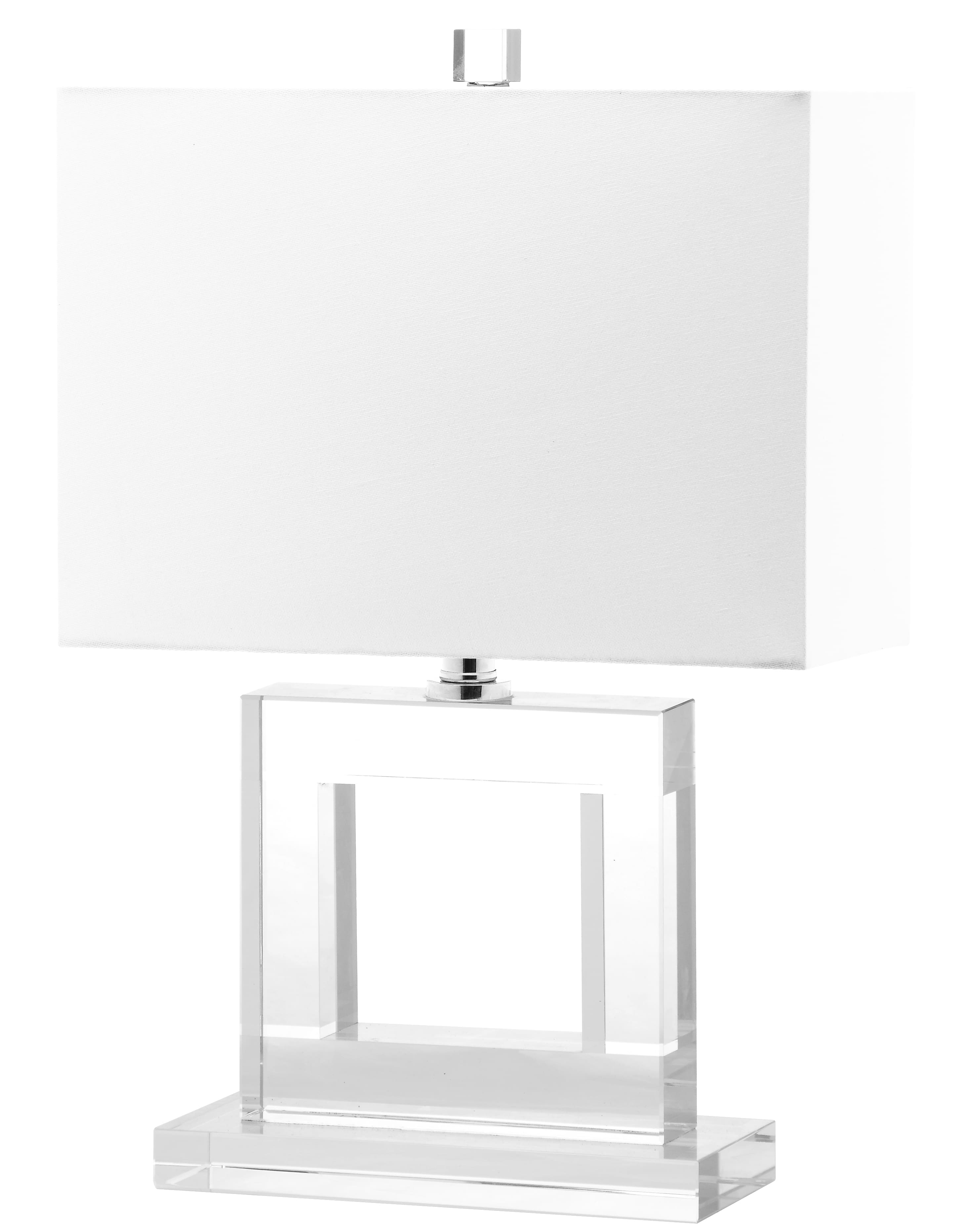 Town Square Crystal Lamp in Clear &#x26; White