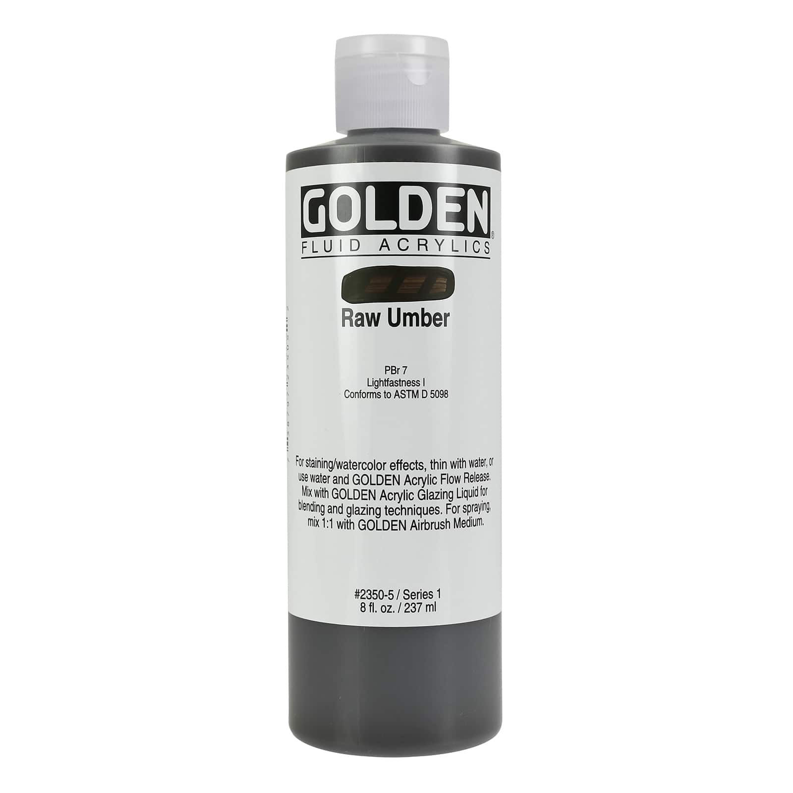 Golden Fluid Acrylics, 8 oz Paint in Raw Umber