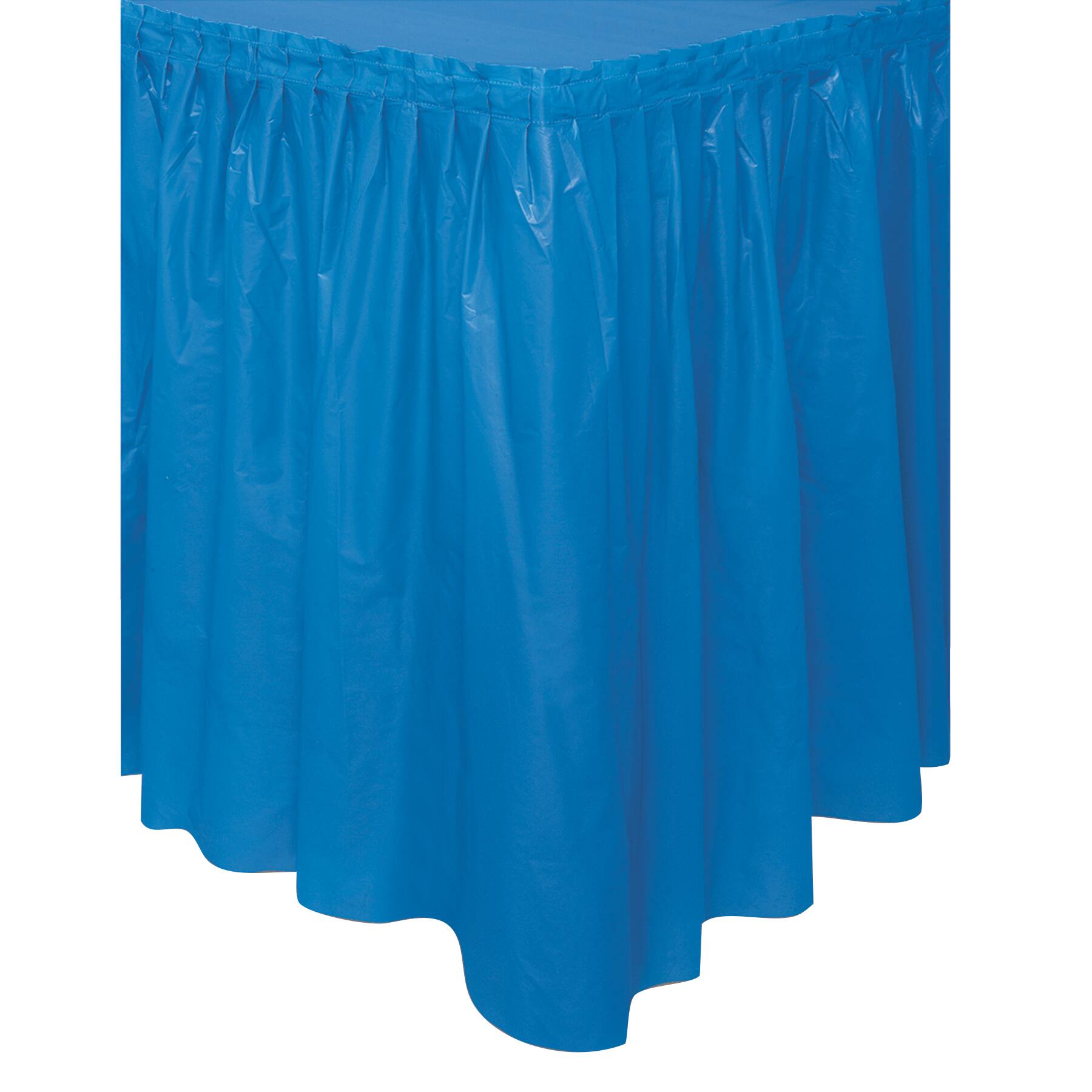 light blue skirt table