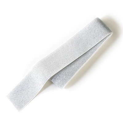 Silver Metallic Elastic Waistband By Loops & Threads™ image