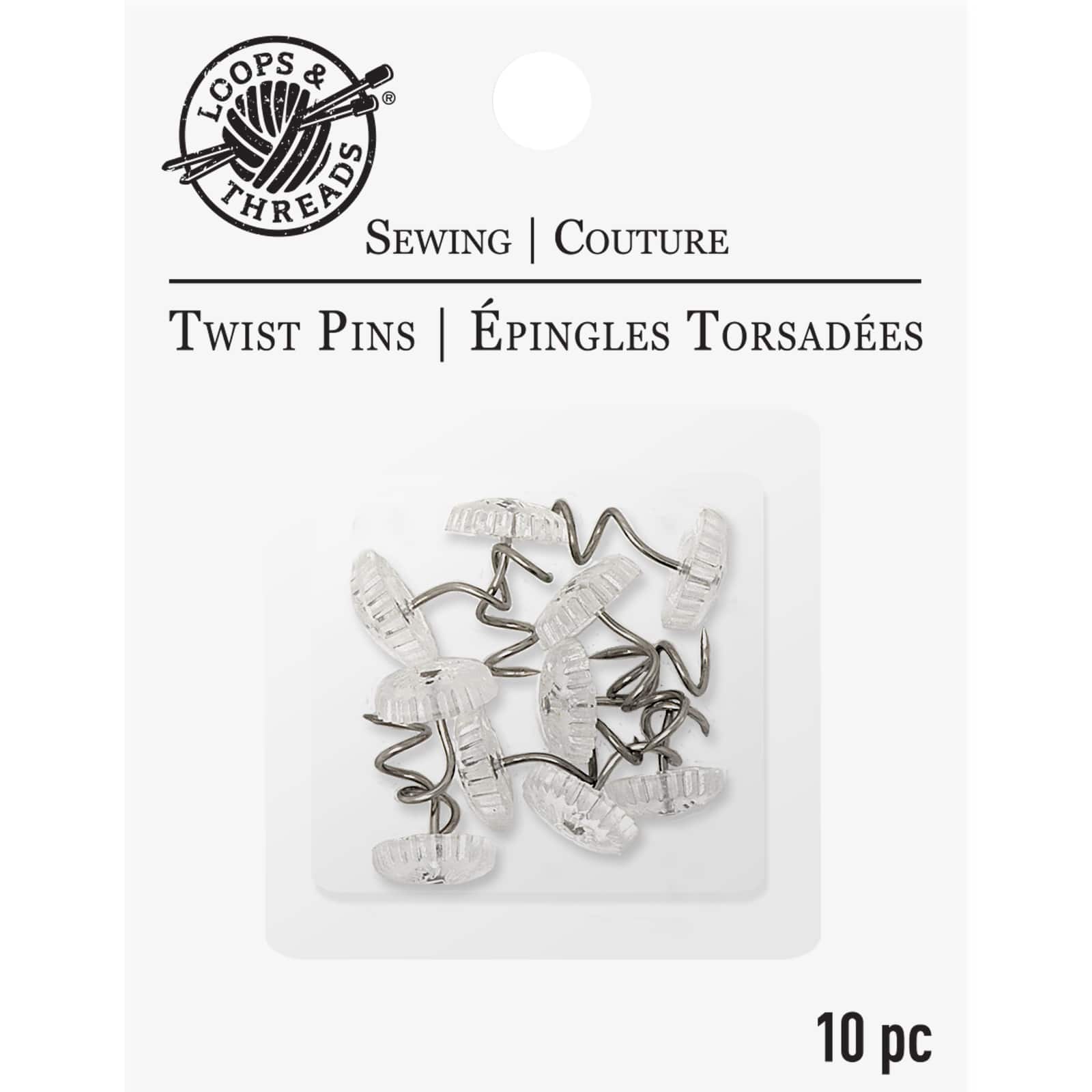 Twist Pins by Loops & Threads in Clear | 0.25 x 0.25 | Michaels