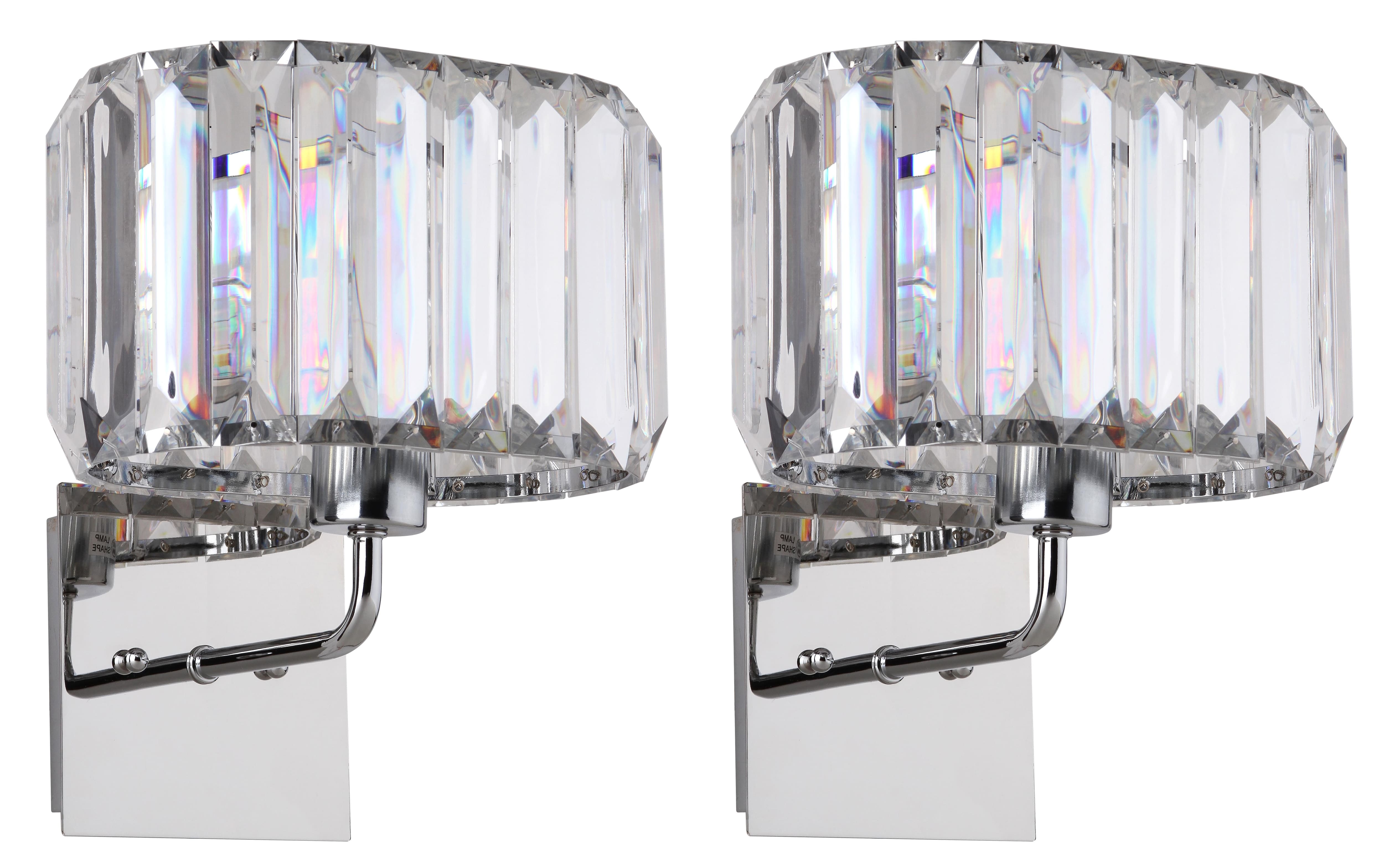 Athena Wall Lamp Set in Chrome