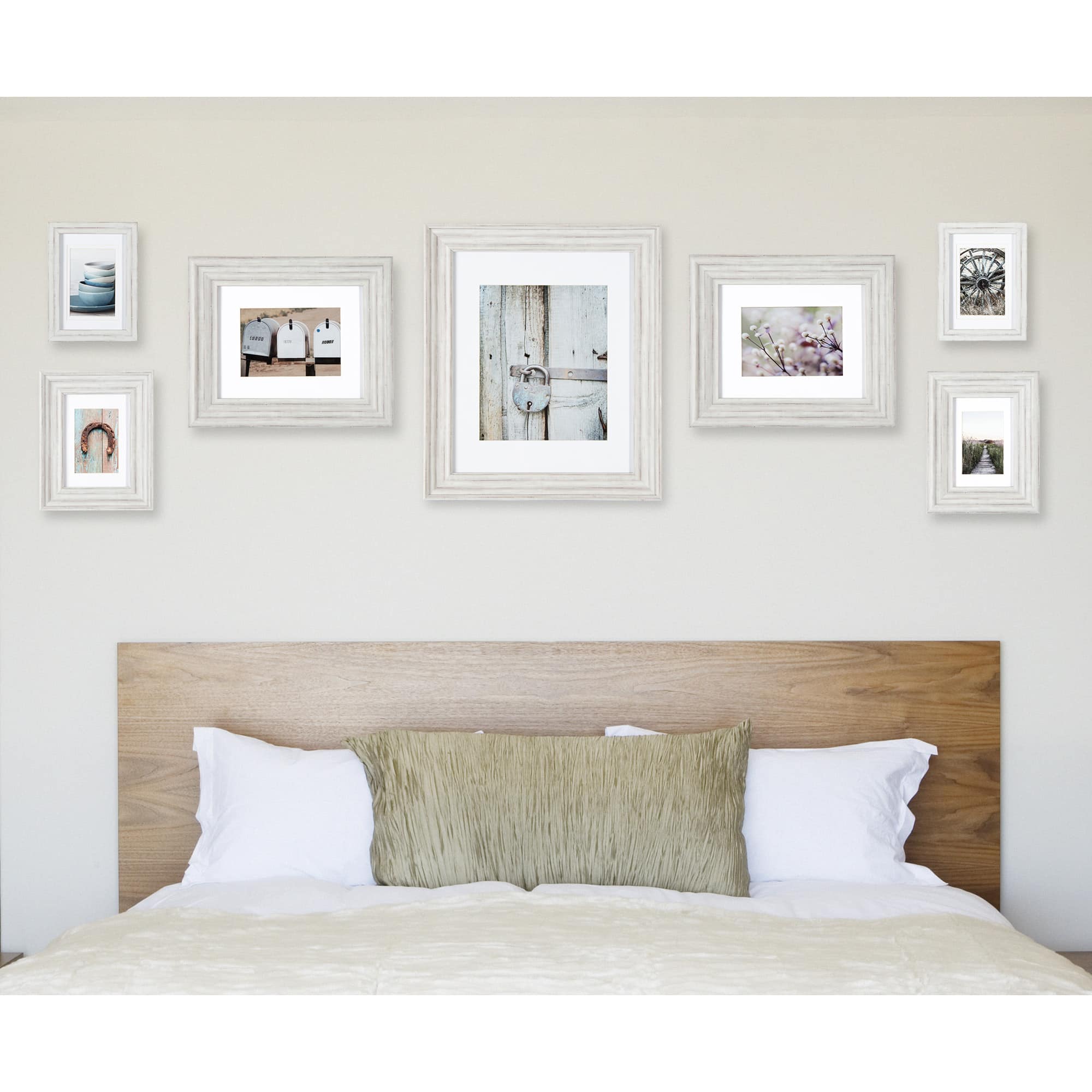 Shop for the Gallery Perfect™ 7Piece Frame Kit, Distressed White at