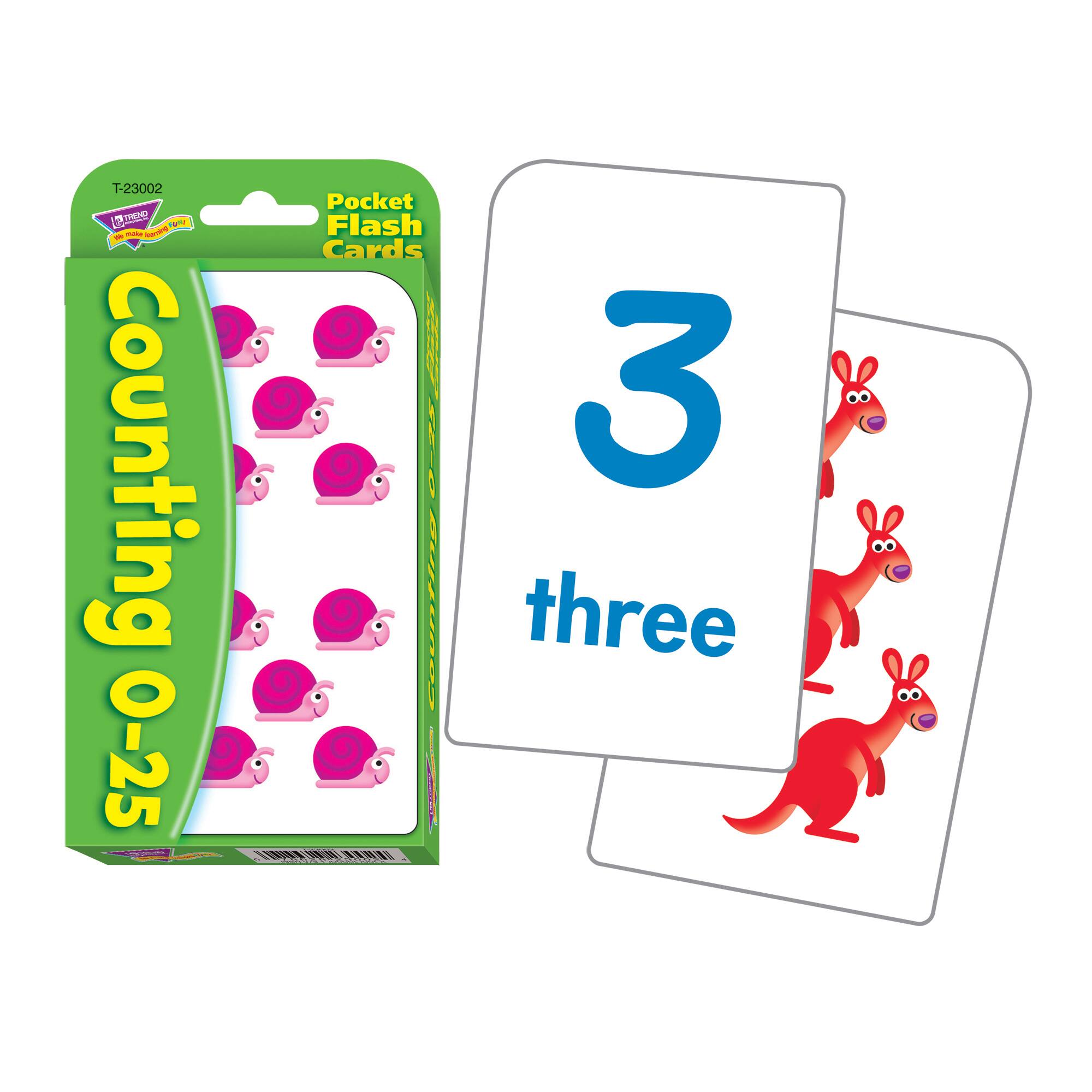 Counting 0-25 Pocket Flash Cards, 12 Sets | Michaels