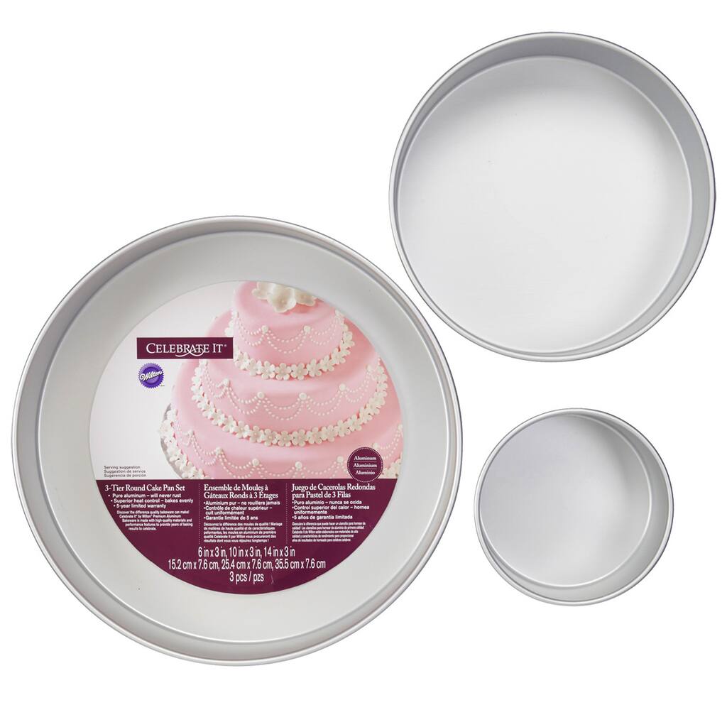 Wilton Celebrate It 3 Tier Round Cake Pan Set Wilton Celebrate It 3 Tier Round Cake Pan Set