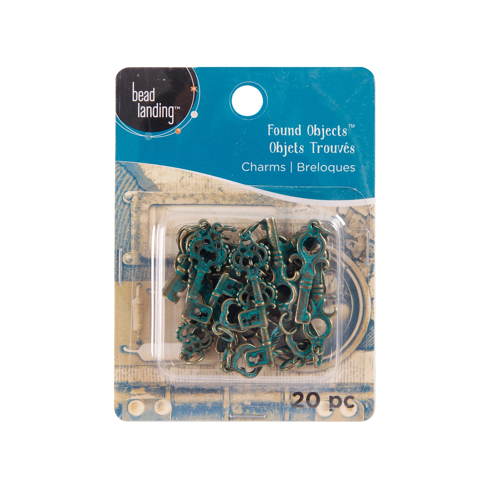 12 Packs: 20 ct. (240 total) Found Objects™ Patina Key Charms by Bead Landing™