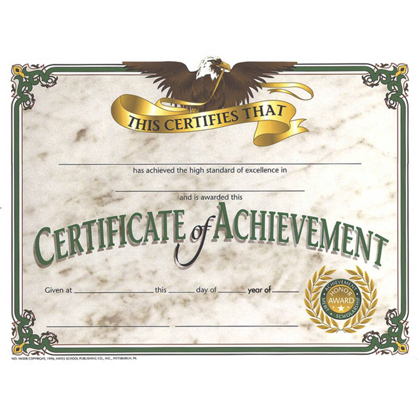 Flipside Products 8.5&#x201D; x 11&#x201D; Certificate of Achievement, 6 Pack Bundle