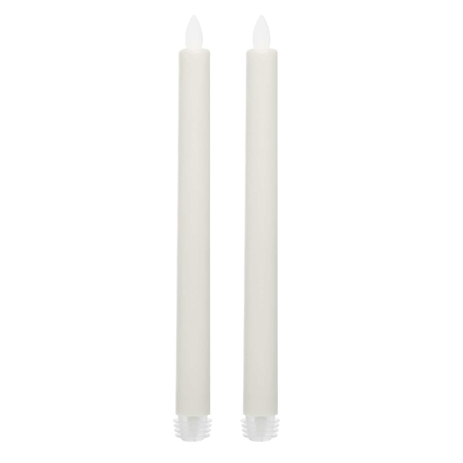 50 x White Taper LED Battery Stick Candle Wedding Table Room Candleabra BULK BUY 