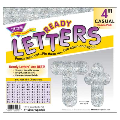 Ready Letters 4 Casual Yellow - Trend Enterprises