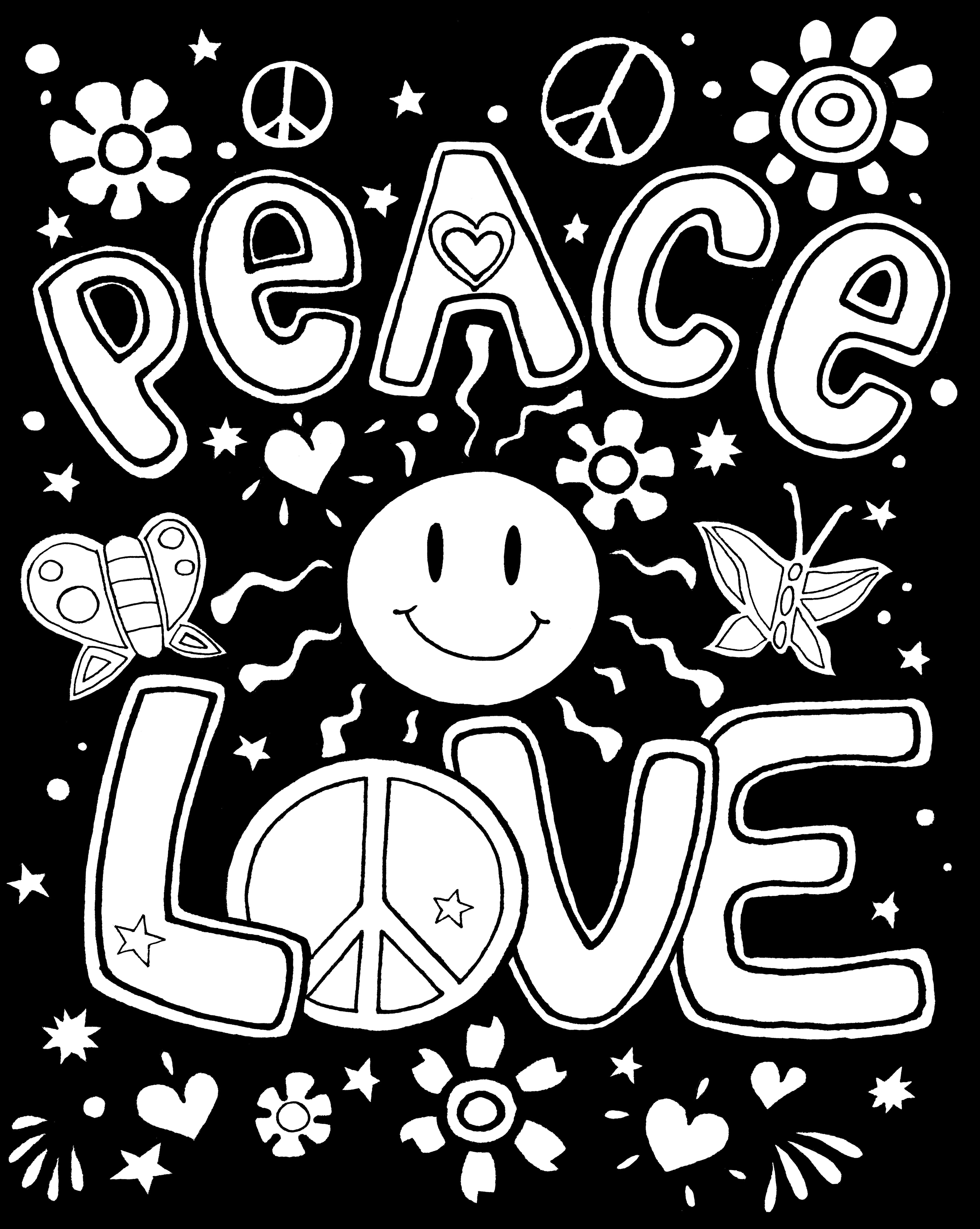 Darice 16 X 20 Peace Love Velvet Color In Poster